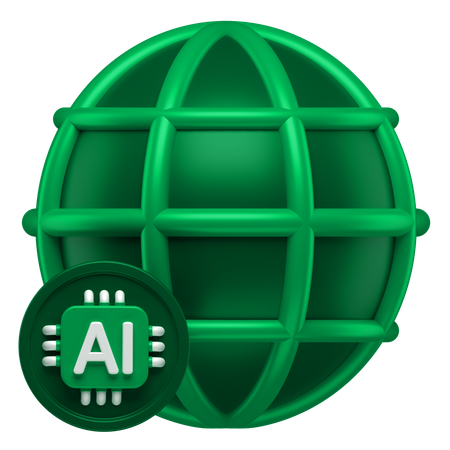AIネットワーク  3D Icon