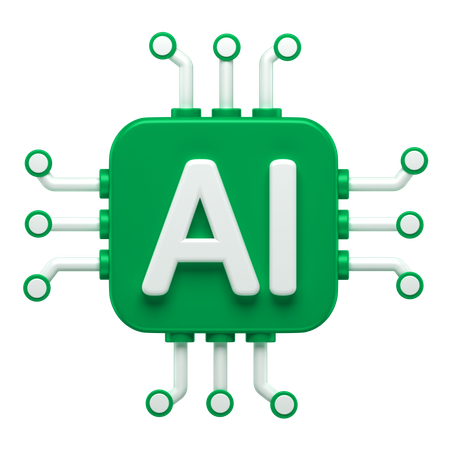 AIチップ  3D Icon