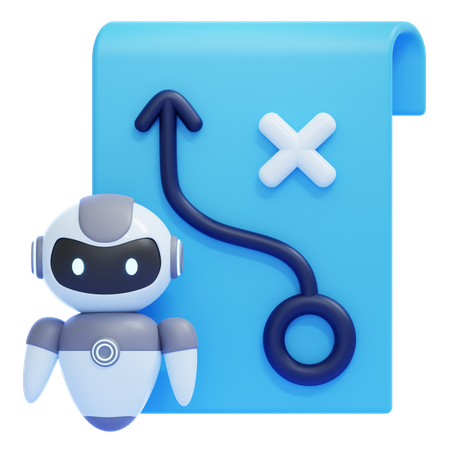 AI Action Planner  3D Icon