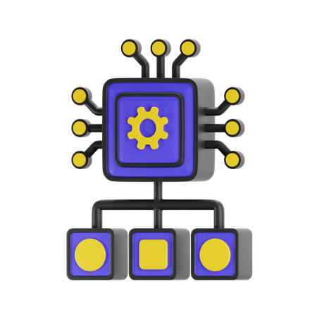AIアルゴリズム  3D Icon