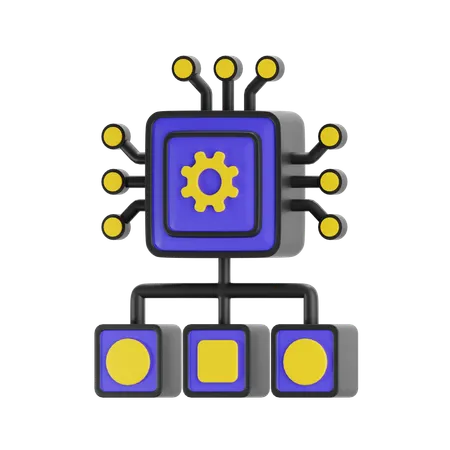 AIアルゴリズム  3D Icon