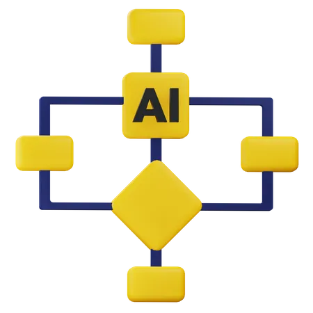 3 D Ai Algorithm Illustration With Alpha Background 3D Icon