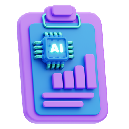 Analyse de l'IA  3D Icon