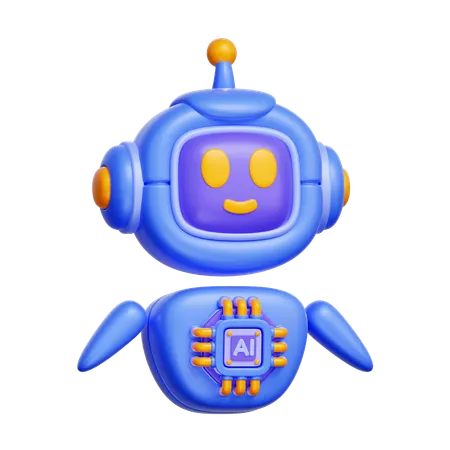 AI Assistant Robot  3D Icon