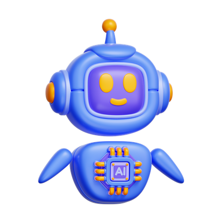 AI Assistant Robot  3D Icon