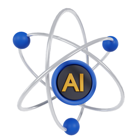 Ai Atom  3D Icon
