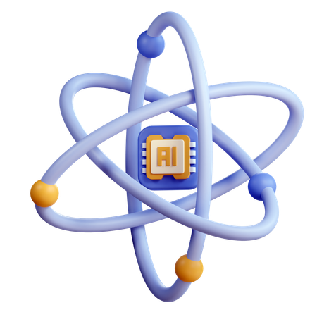 Ai atom  3D Icon