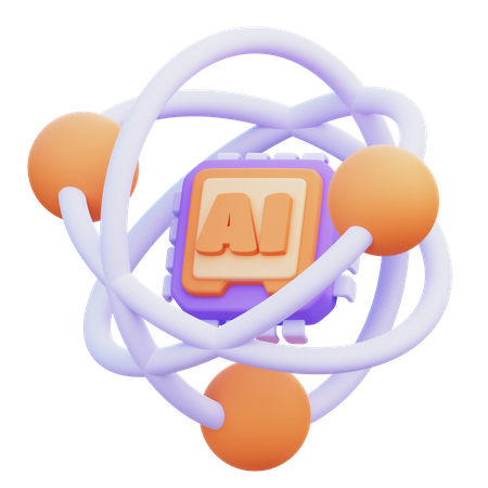 Ai atom  3D Icon