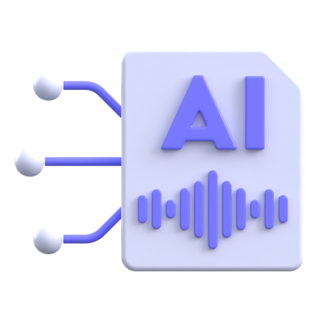 Ai Audio Chip  3D Icon