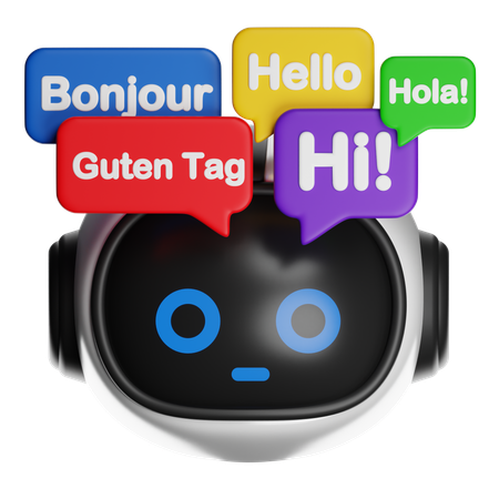 IA avec des bulles de texte différentes  3D Icon