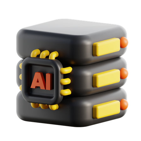 Banco de dados de IA  3D Icon