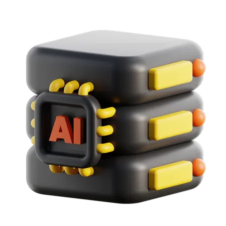 Banco de dados de IA  3D Icon