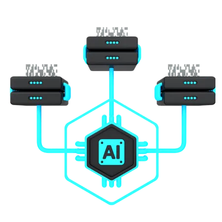 Banco de dados de IA  3D Icon