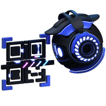 Ai Barcode  3D Icon