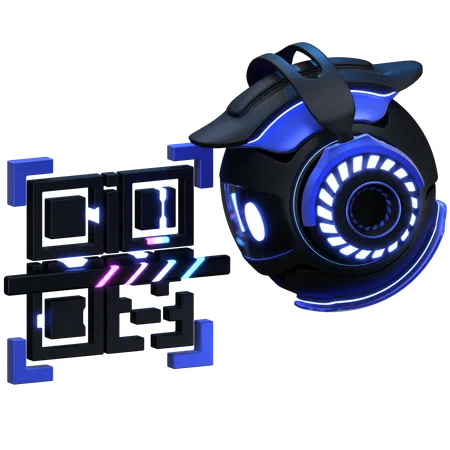 Ai Barcode  3D Icon