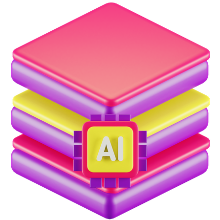 Base de données IA  3D Icon