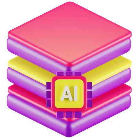 Base de données IA  3D Icon