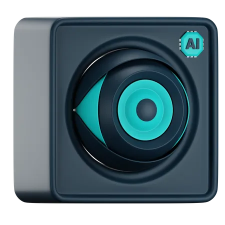 Ai Biometric Eye  3D Icon