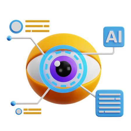 Ai Biometric Eye  3D Icon