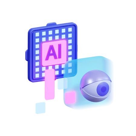 Ai Biometric Eye  3D Icon