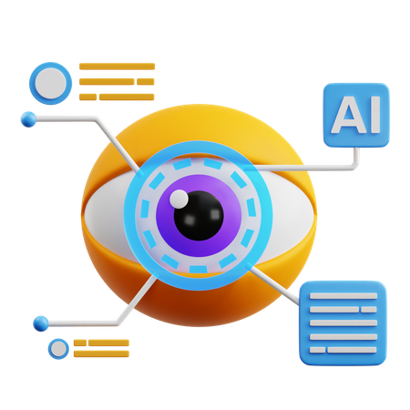 Ai Biometric Eye  3D Icon
