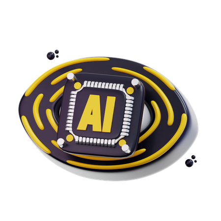 Ai Biometric Eye  3D Icon