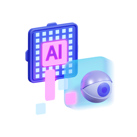 Ai Biometric Eye  3D Icon