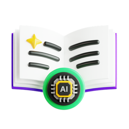 Ai Book  3D Icon