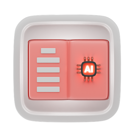 Ai Book  3D Icon