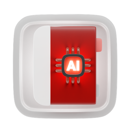 Ai Book  3D Icon