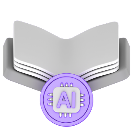 Ai Book  3D Icon