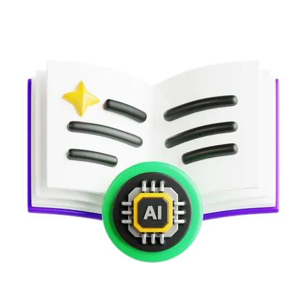 Ai Book  3D Icon