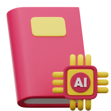 Ai Book  3D Icon