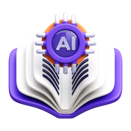 Ai Book  3D Icon