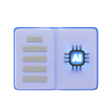 Ai Book  3D Icon
