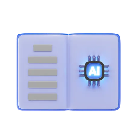 Ai Book  3D Icon