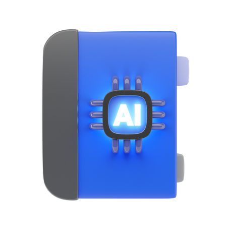 Ai Book  3D Icon