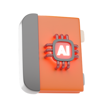 Ai Book  3D Icon