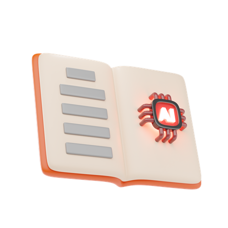 Ai Book  3D Icon