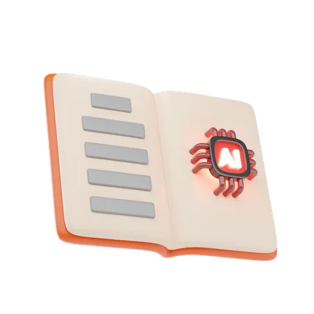 Ai Book  3D Icon