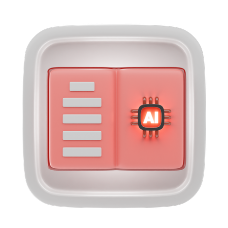 Ai Book  3D Icon