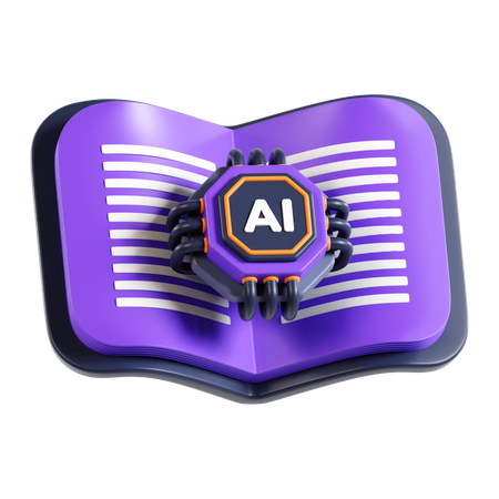 Ai Book  3D Icon