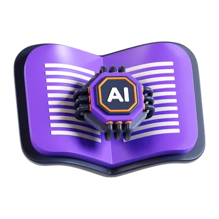 Ai Book  3D Icon