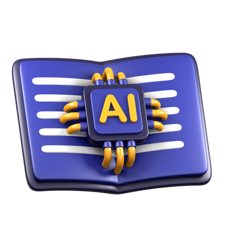 Ai Book  3D Icon