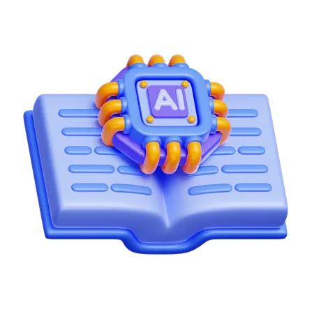 AI Book  3D Icon