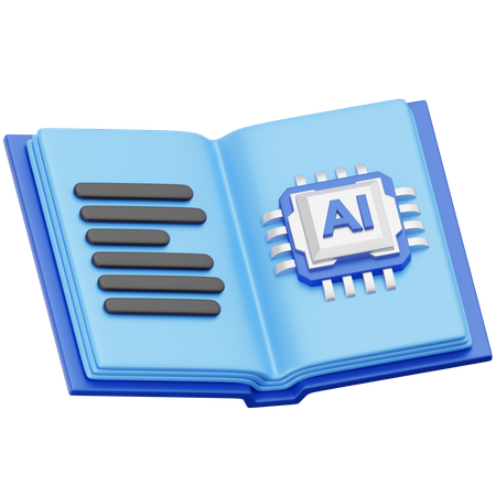 AI Book  3D Icon