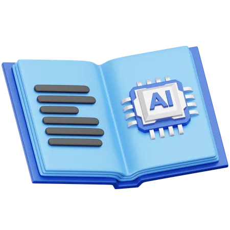 AI Book  3D Icon