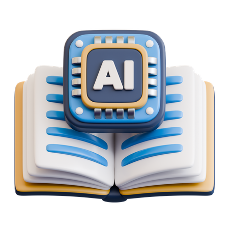 Ai Book  3D Icon