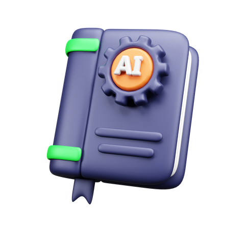 Ai Book  3D Icon