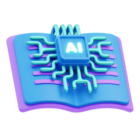 Ai Book  3D Icon